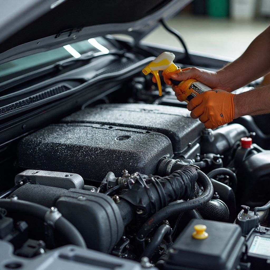 Specializované čištění motorového prostoru