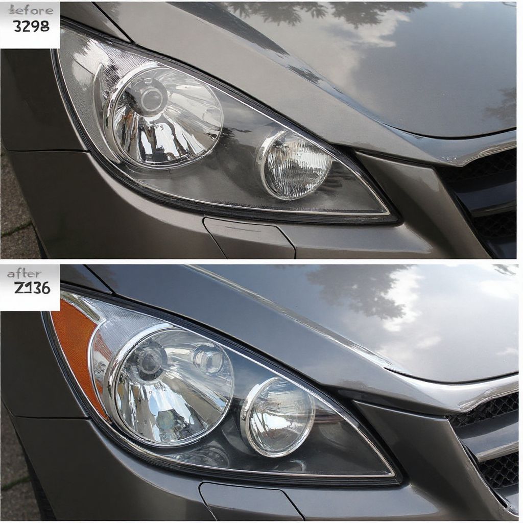 Před a po - renovace světlometů