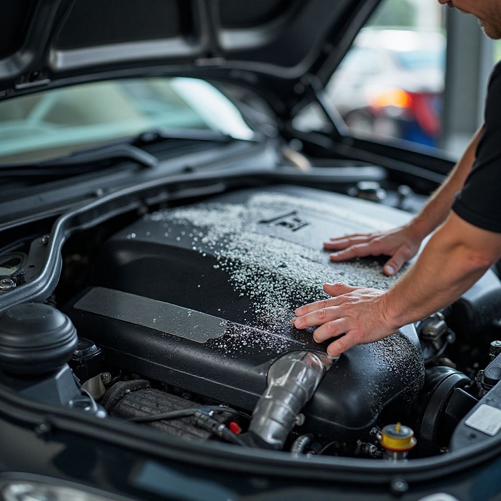 Čištění motoru automobilu